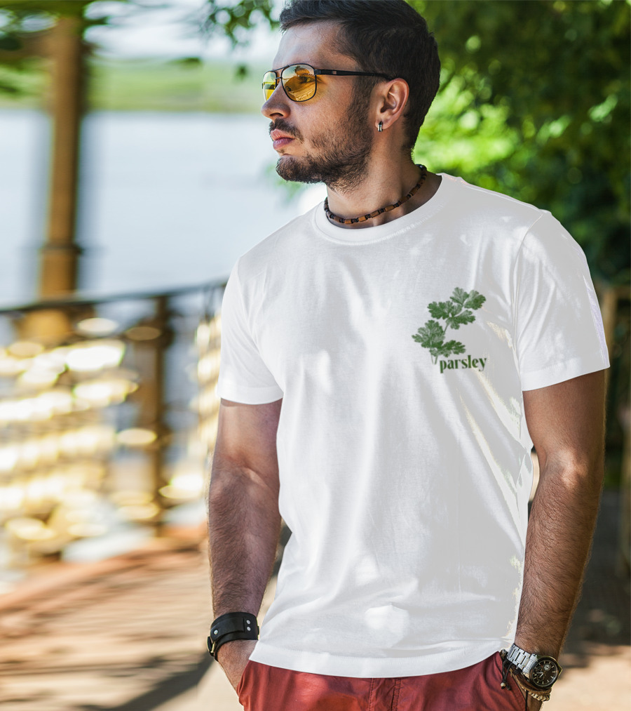 Atthemoment Green Parsley Leaves T-Shirt