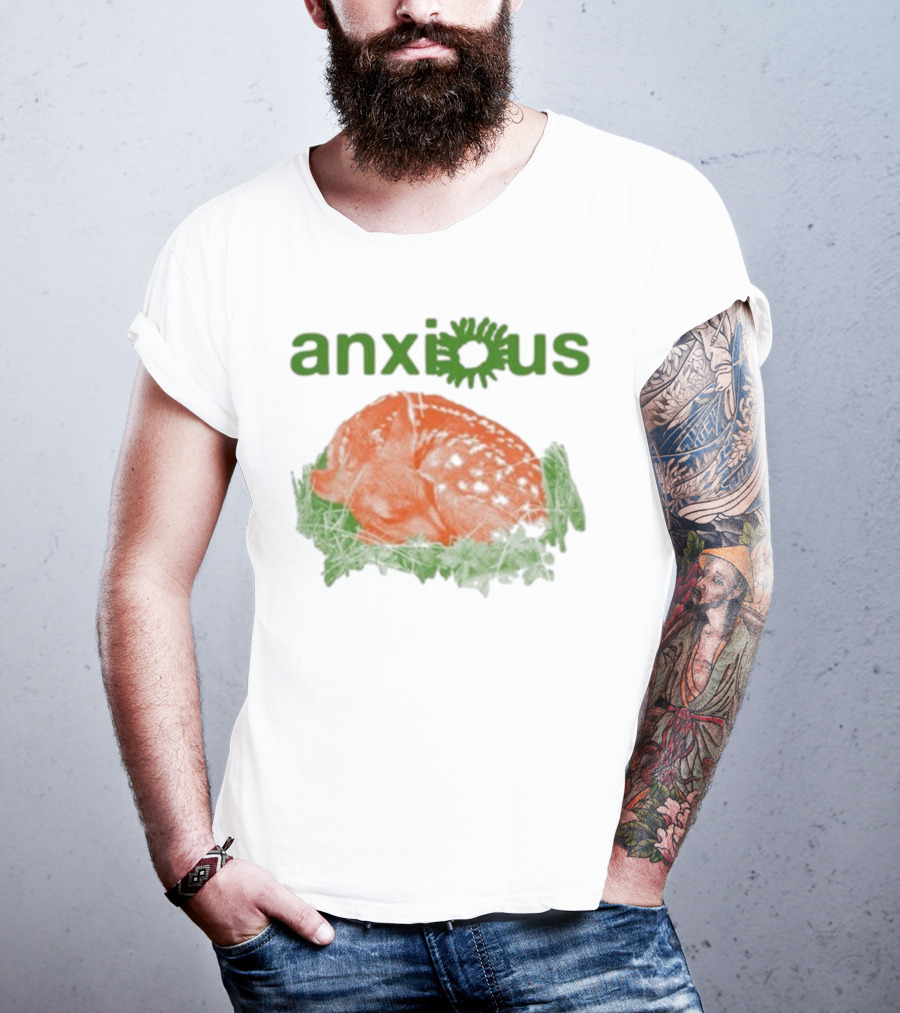 Anxious Baby Doe Deer In Grass Survivor Mood T-Shirt