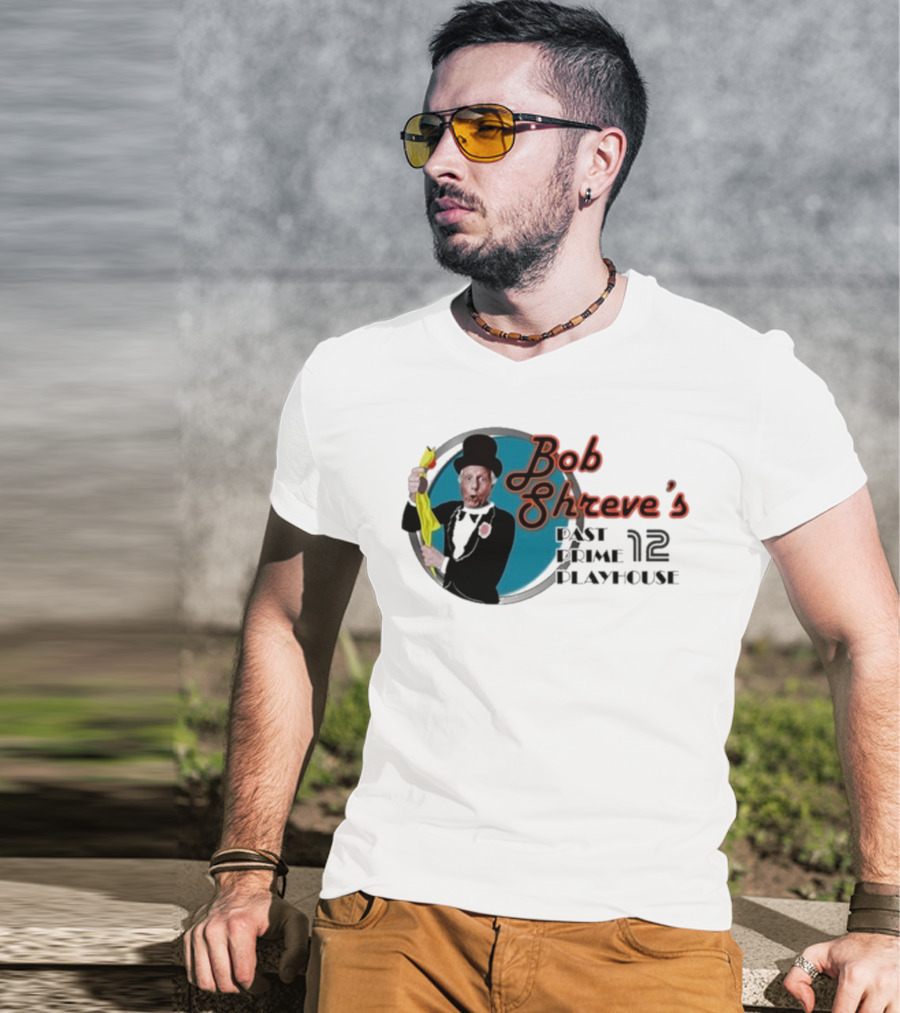 Bob Shreve’s Past Prime Playhouse Vintage TV Show Nostalgia T-Shirt