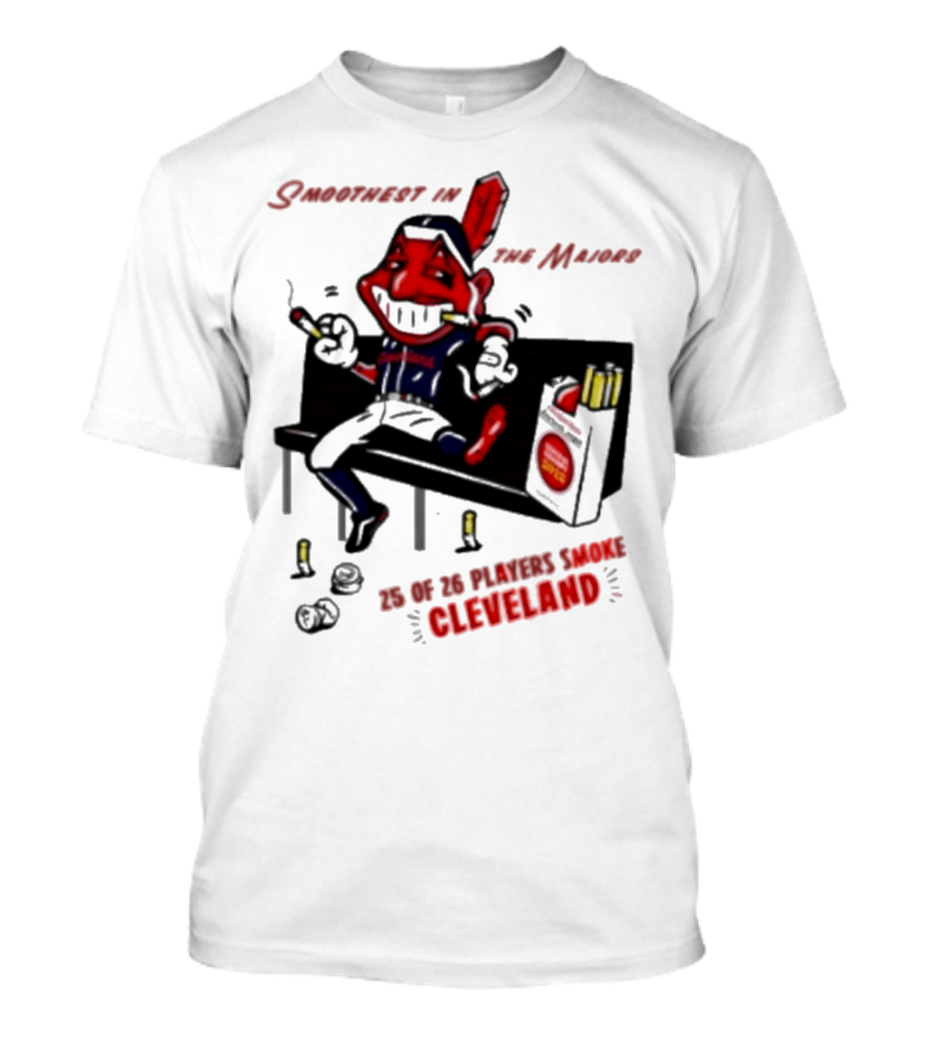 Cleveland Guardians Smoothest In The Majors 25 Of 26 Players Smoke T-Shirt