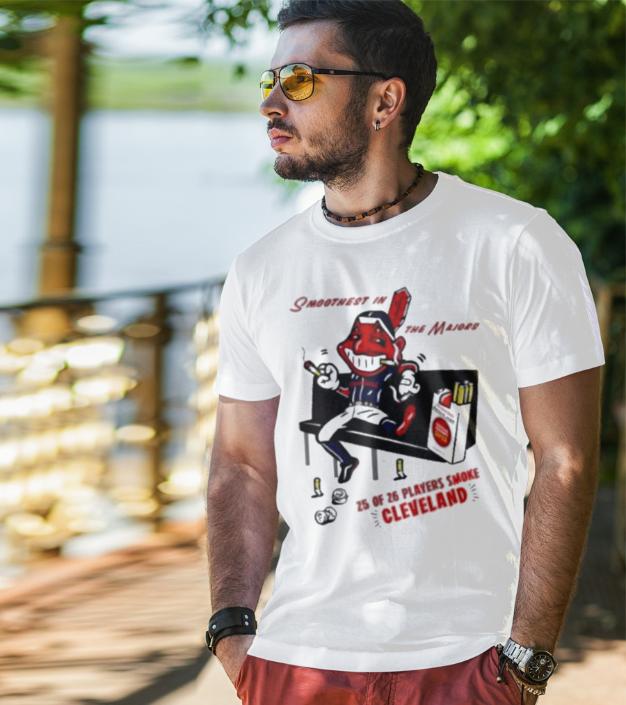 Cleveland Guardians Smoothest In The Majors 25 Of 26 Players Smoke T-Shirt