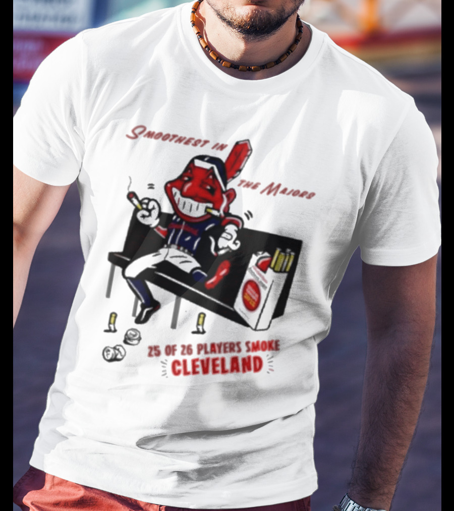 Cleveland Guardians Smoothest In The Majors 25 Of 26 Players Smoke T-Shirt