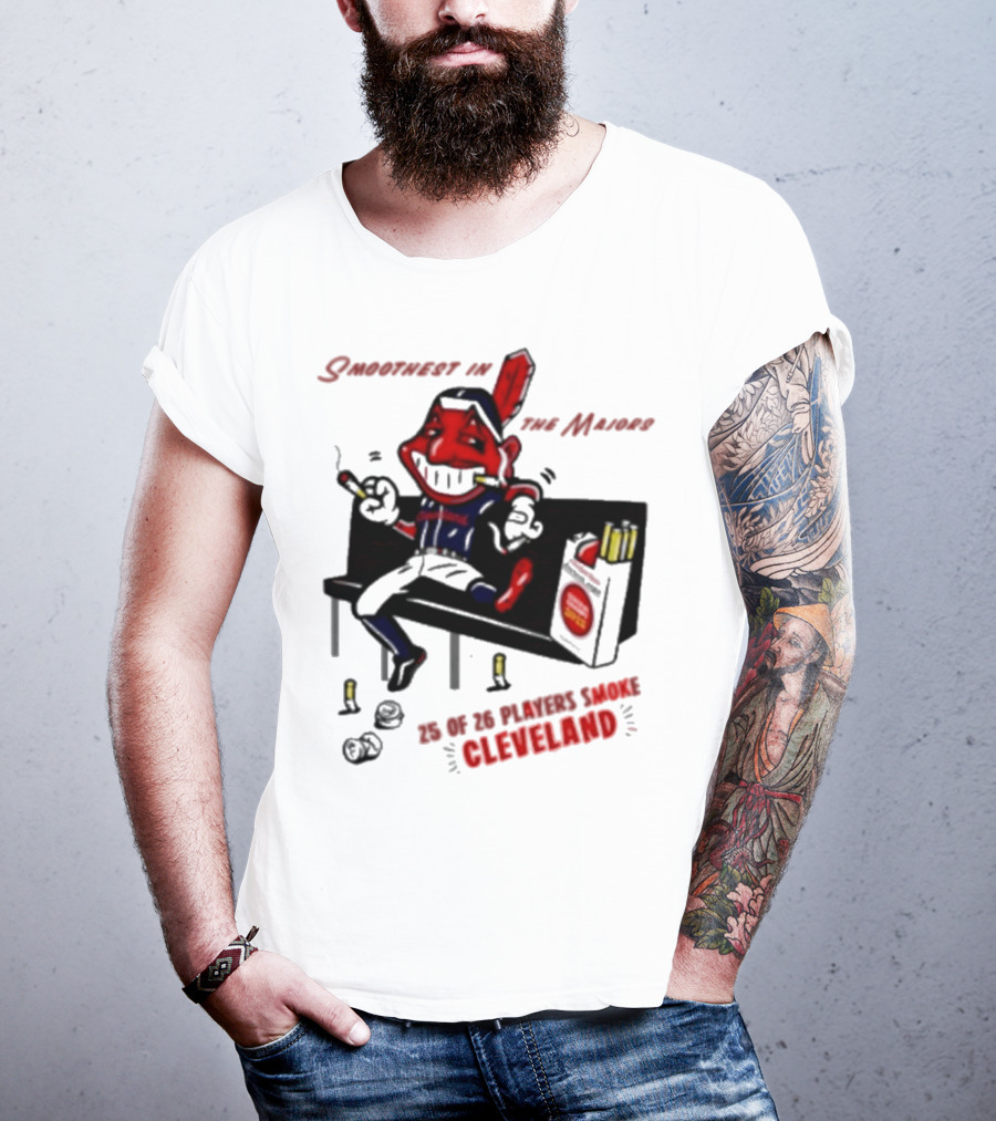 Cleveland Guardians Smoothest In The Majors 25 Of 26 Players Smoke T-Shirt