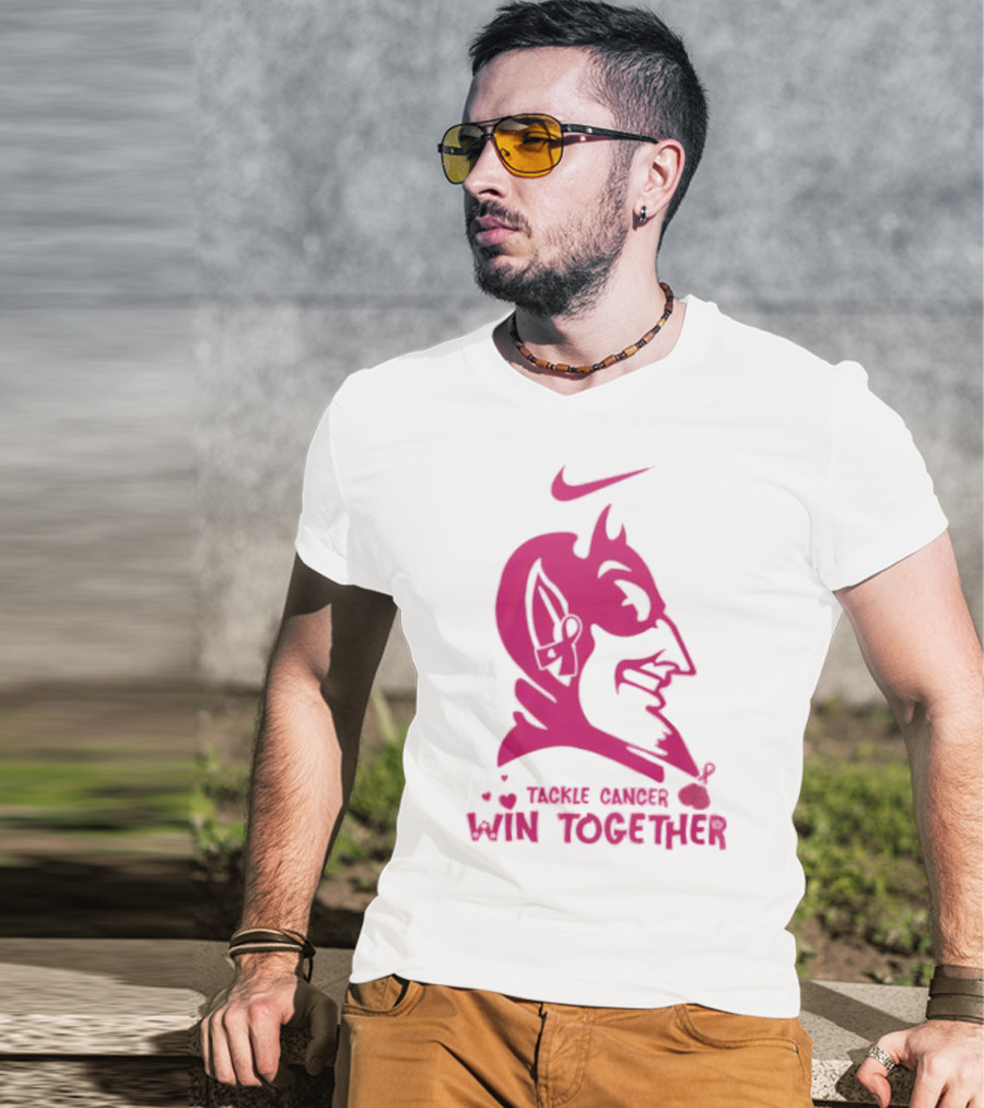 Duke Blue Devils Nike Tackle Cancer Win Together In October We Wear Pink T-Shirt