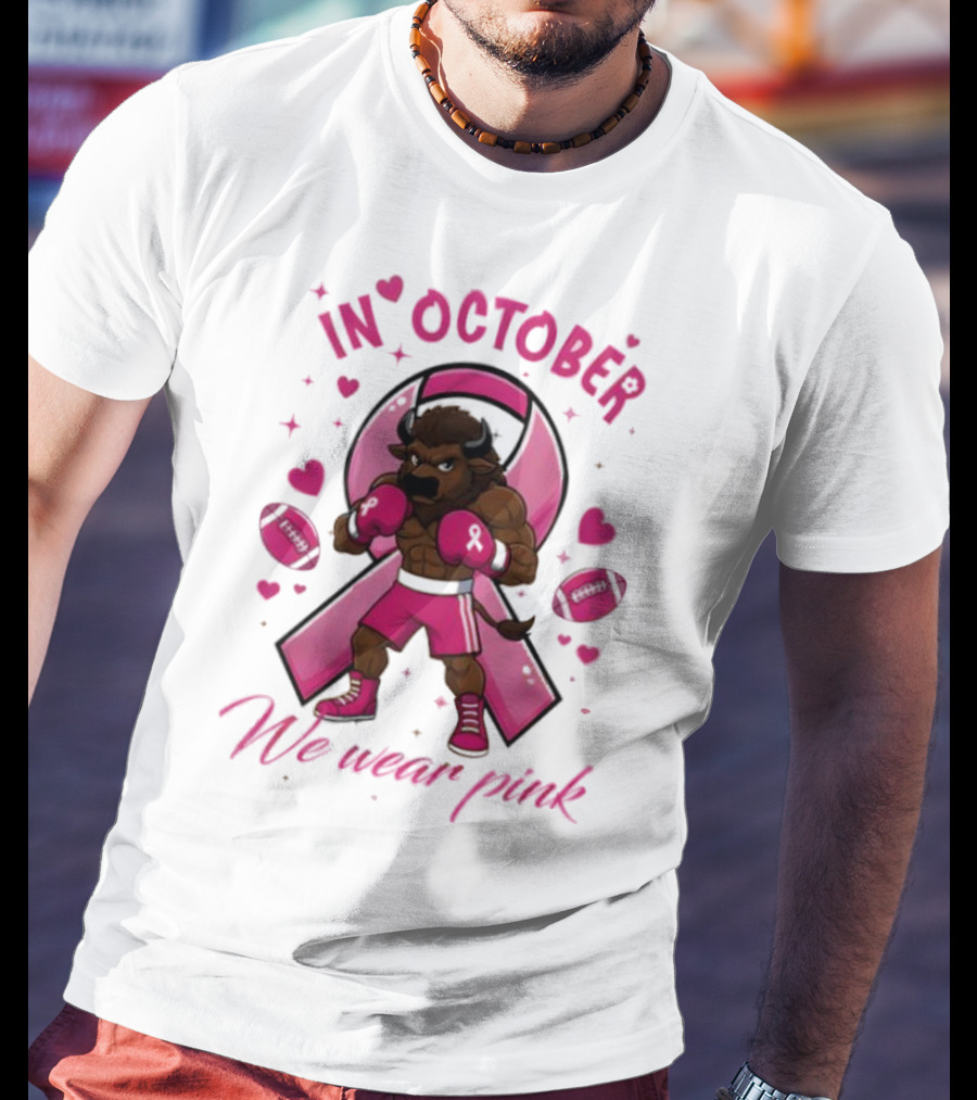 In October We Wear Pink Indiana Hoosiers Tackle Cancer Win Together T-Shirt
