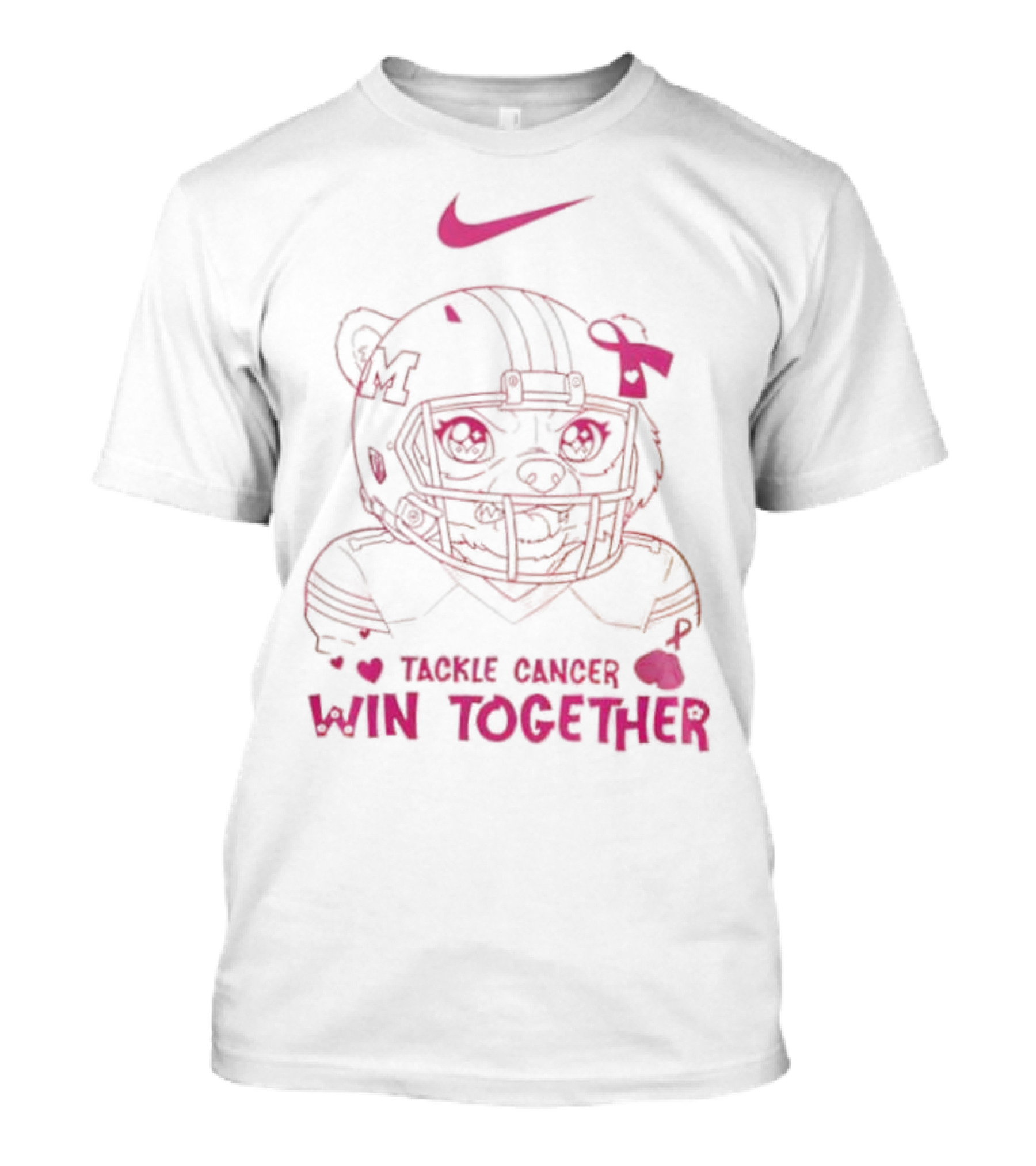 Nike Michigan Wolverines Tackle Cancer Win Together Wear Pink October T-Shirt