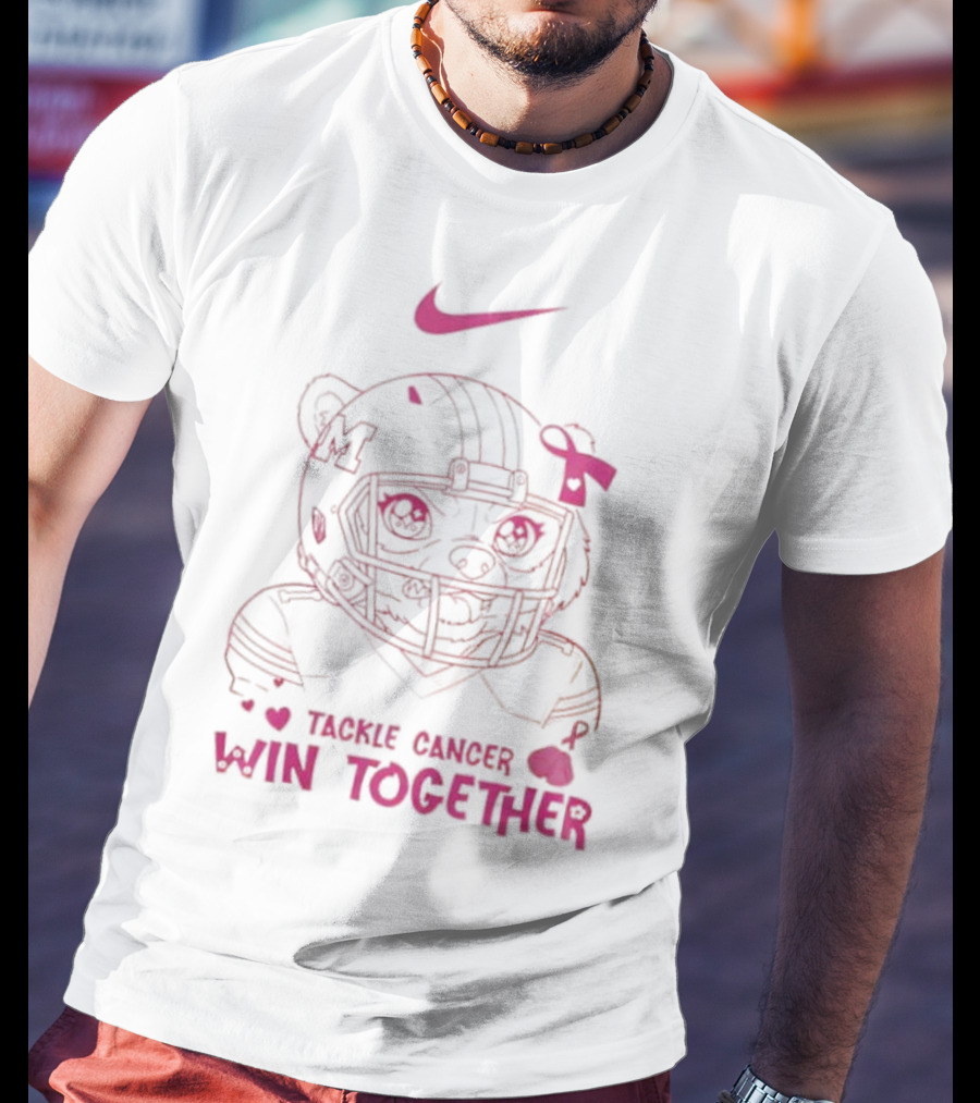Nike Michigan Wolverines Tackle Cancer Win Together Wear Pink October T-Shirt