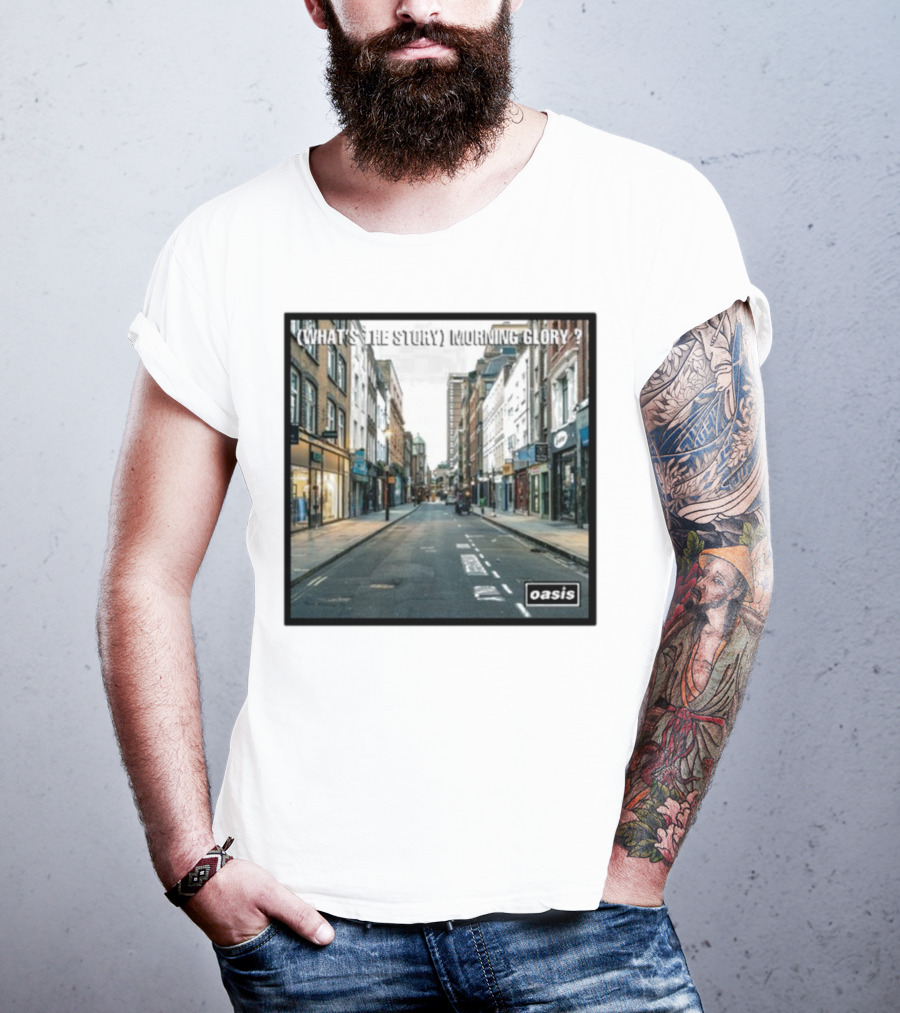 Oasis What's The Story Morning Glory Berwick Street Album Art Classic Scene T-Shirt