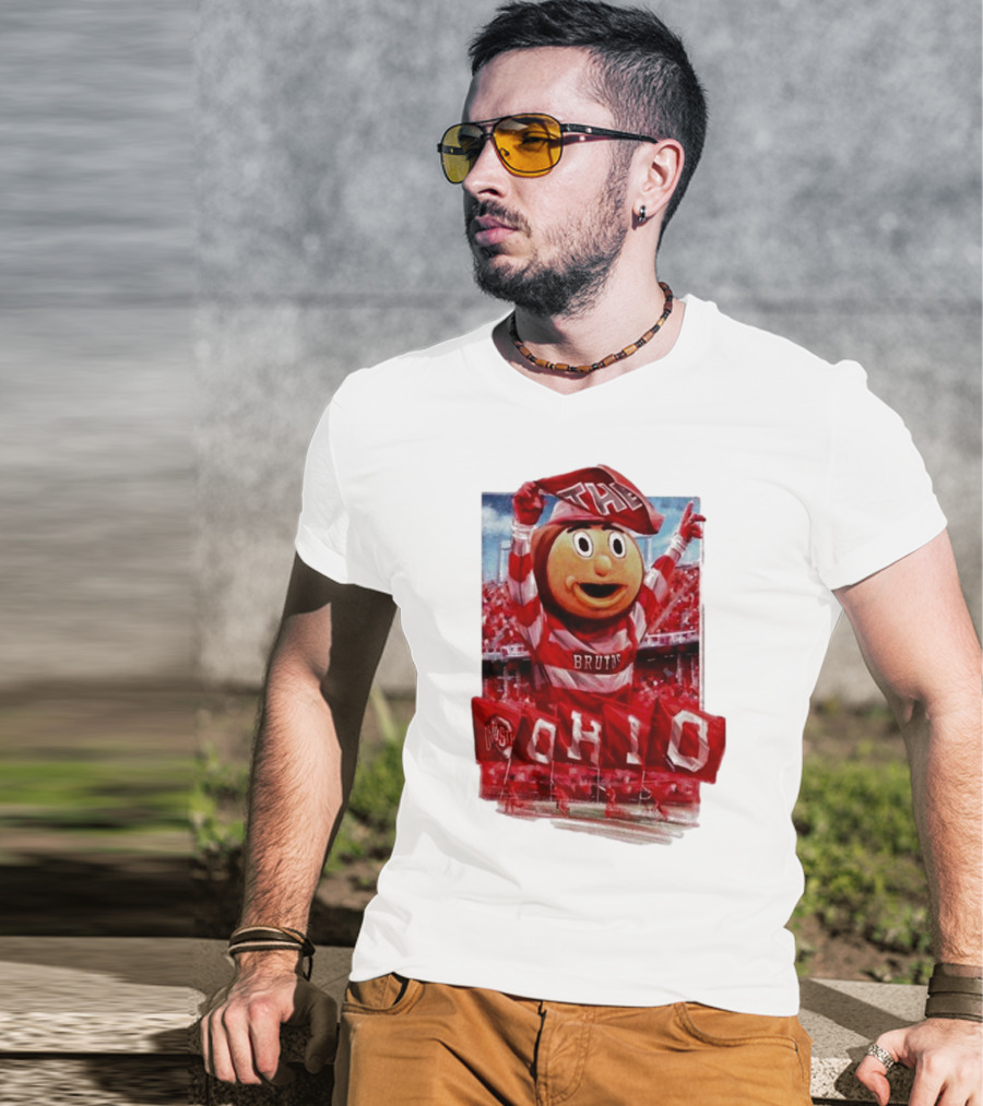 Ohio State Buckeyes Brutus Mascot At Ohio Stadium Event T-Shirt