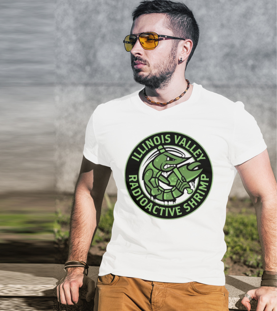 Illinois Valley Radioactive Pistol Shrimp Team Logo T-Shirt