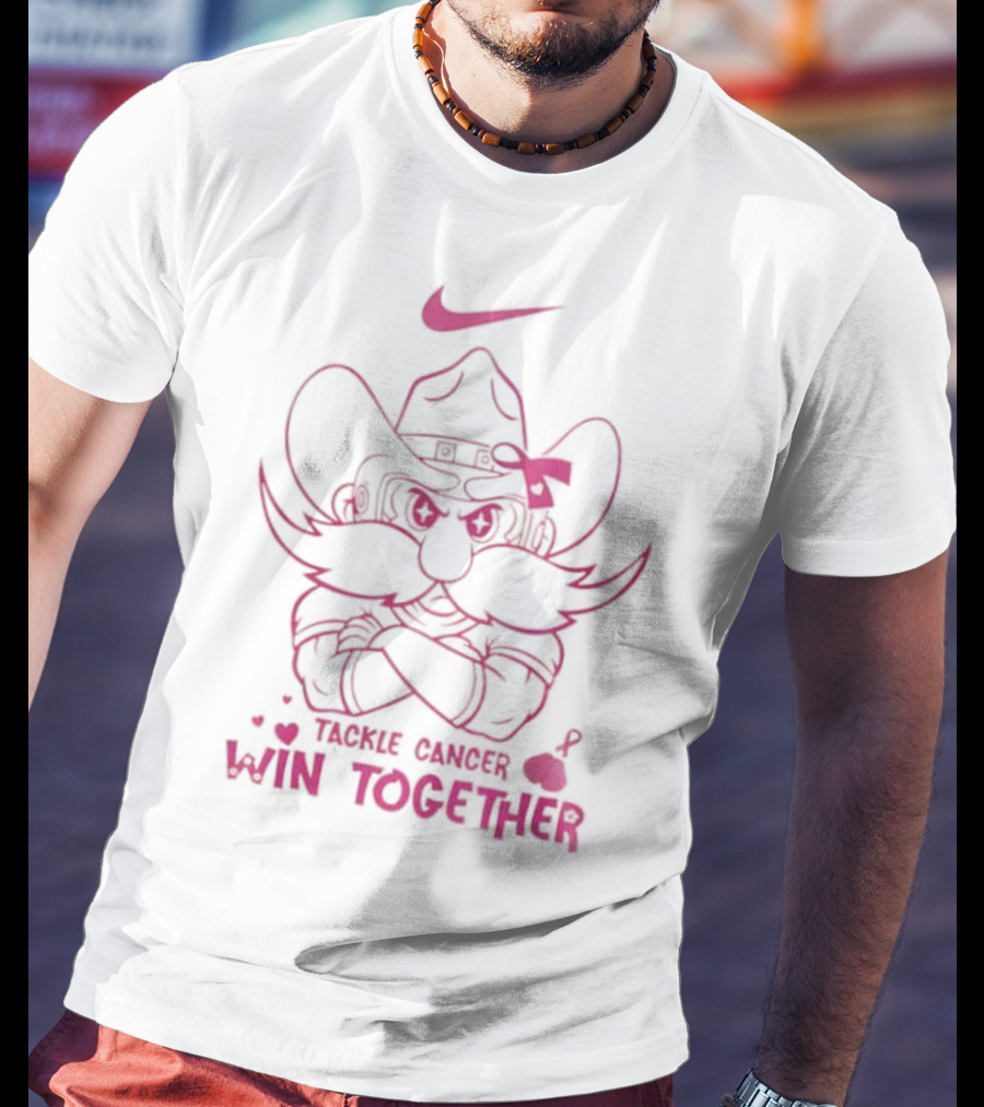 Texas Tech Red Raiders Win Together Tackle Cancer We Wear Pink October Nike T-Shirt