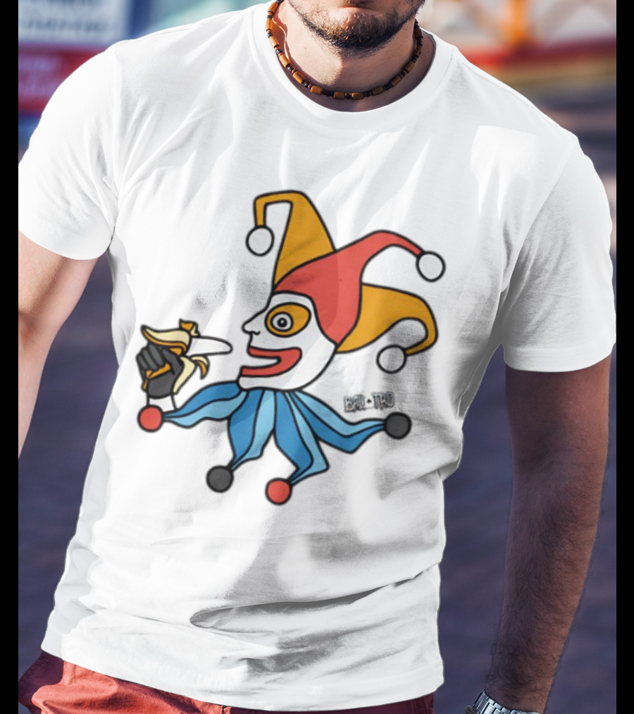 April Fools Jester With Banana Comic T-Shirt