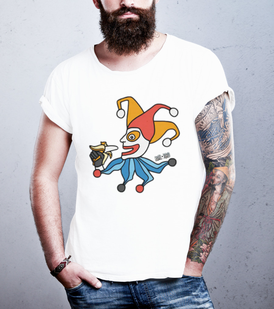 April Fools Jester With Banana Comic T-Shirt