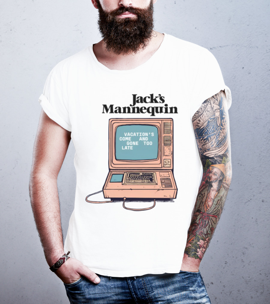 Jack's Mannequin Vacation Retro Computer Aesthetic T-Shirt