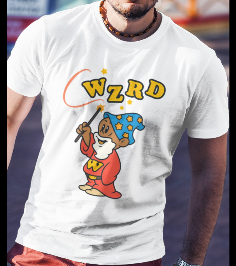 Kid Cudi WZRD Cartoon Wizard Wand Stars T-Shirt