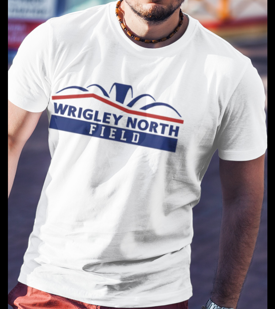 Wrigley North Field Baseball Stadium Skyline Icon T-Shirt