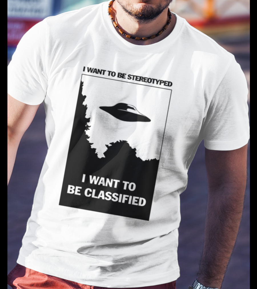 Milo Goes To Quantico Heaven Baby Angel Wings I Want To Be Stereotyped I Want To Be Classified T-Shirt