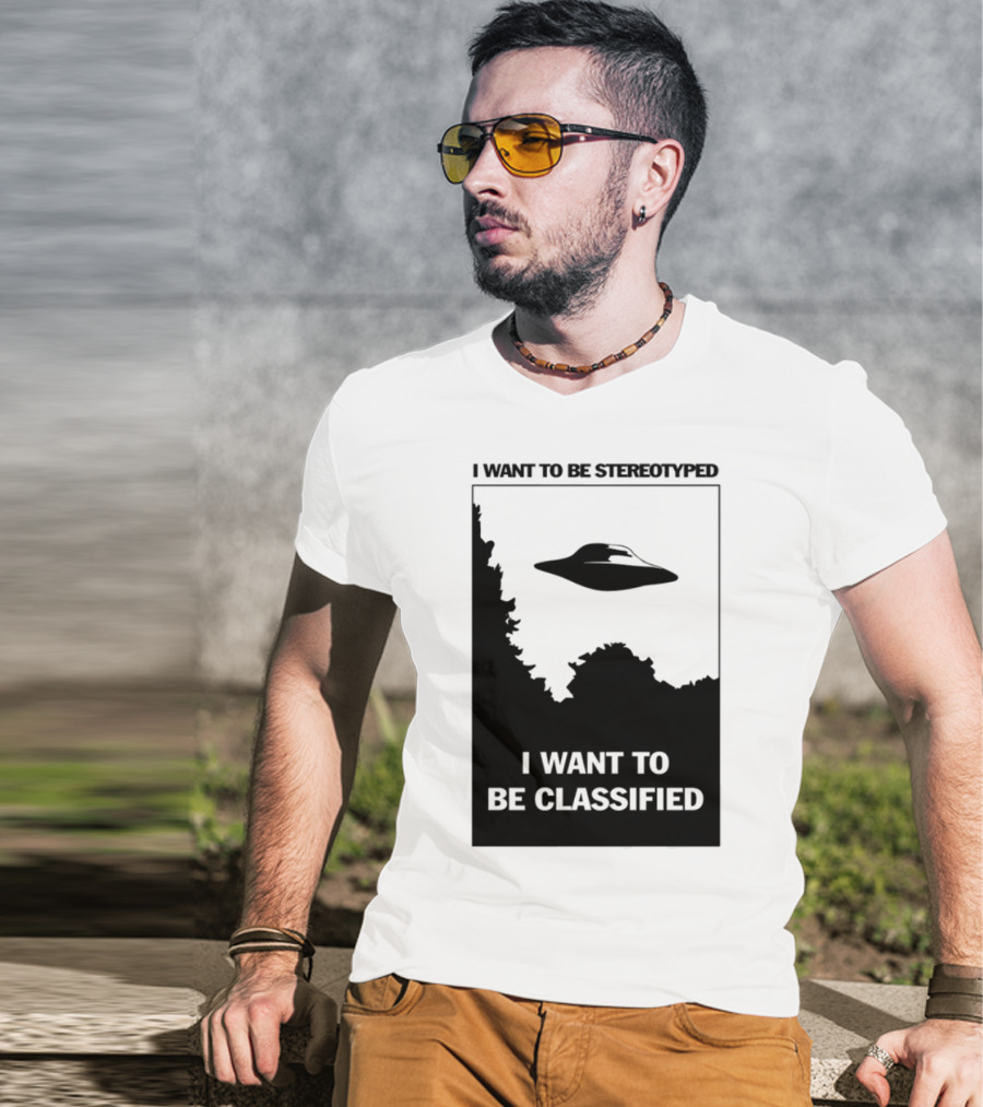 Milo Goes To Quantico Heaven Baby Angel Wings I Want To Be Stereotyped I Want To Be Classified T-Shirt