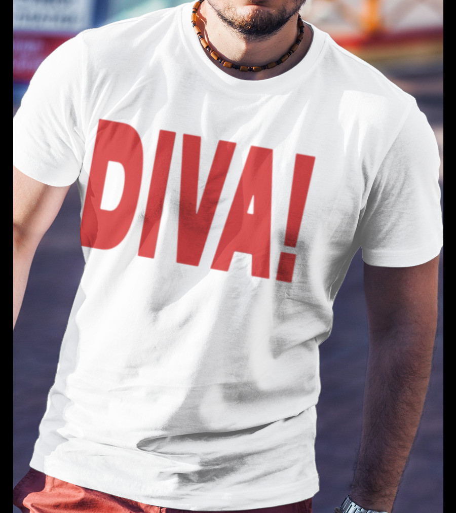 Role Model Diva DIVA! Red Lettering T-Shirt