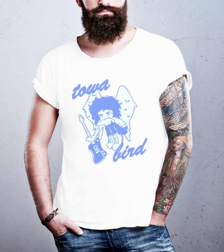 Towa Bird Angel Wings Guitar Player T-Shirt
