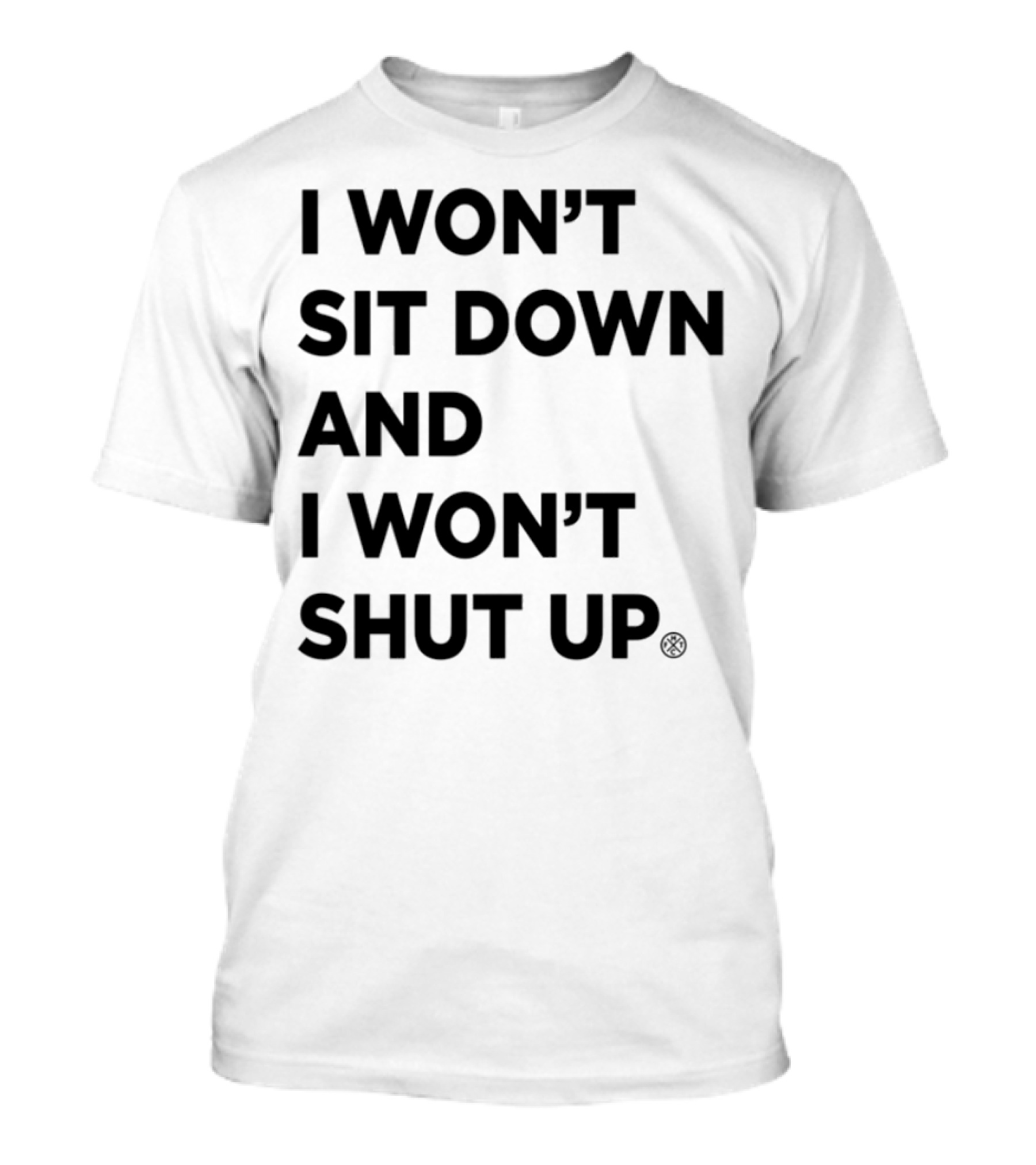 Frank Turner I Won't Sit Down And I Won't Shut Up Black Authentic Session Design T-Shirt