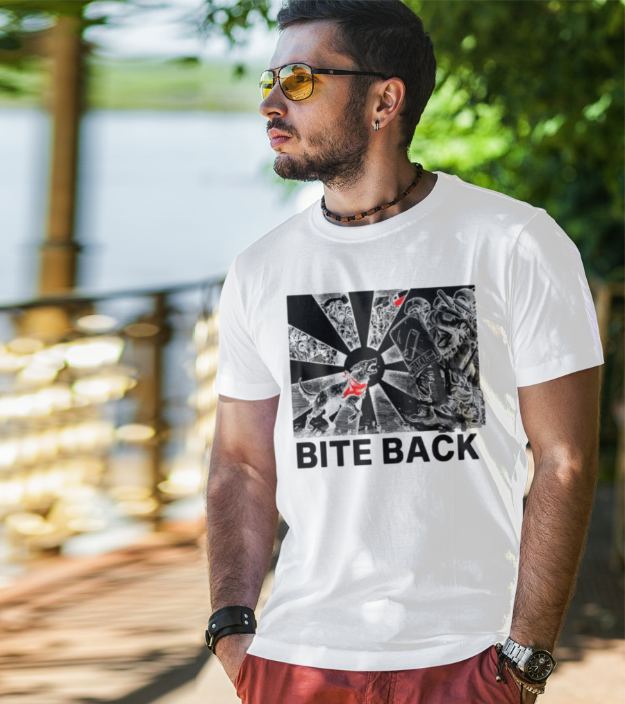 Bite Back Punkwithacamera Riot Dog Police Confrontation T-Shirt