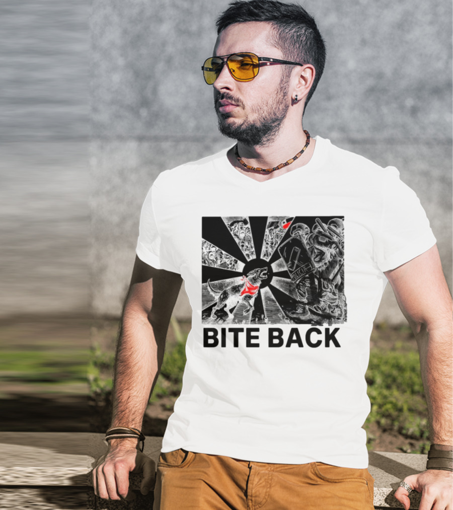 Bite Back Punkwithacamera Riot Dog Police Confrontation T-Shirt