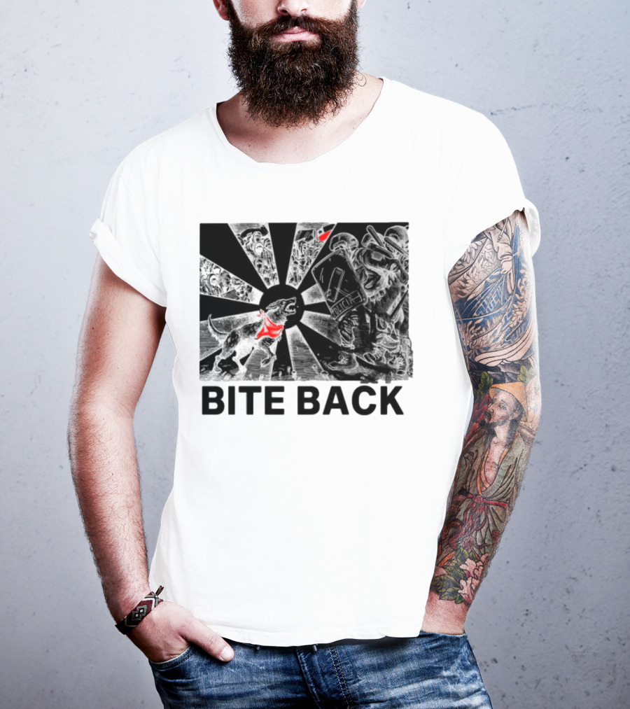 Bite Back Punkwithacamera Riot Dog Police Confrontation T-Shirt