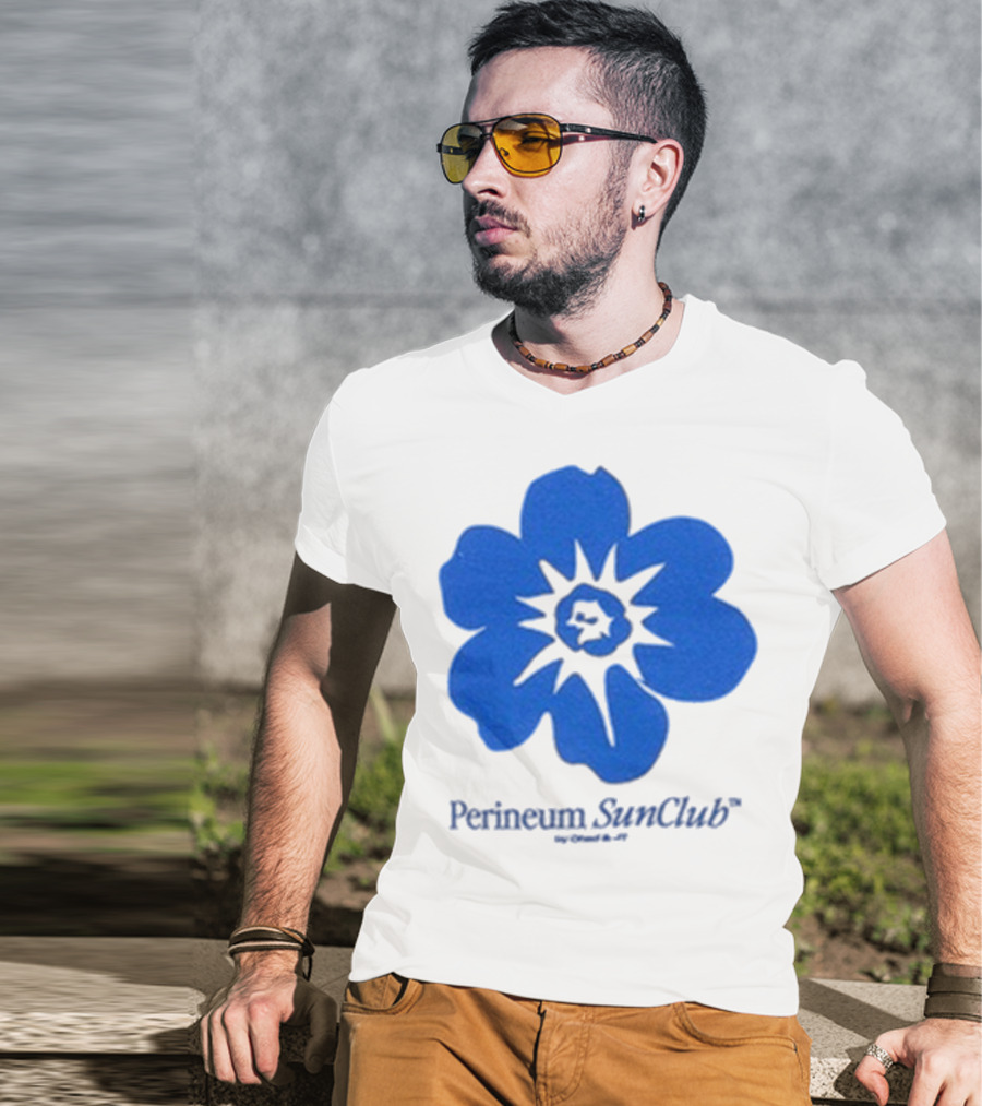 Chad And JT Perineum SunClub Bumflower Blue Blossom T-Shirt