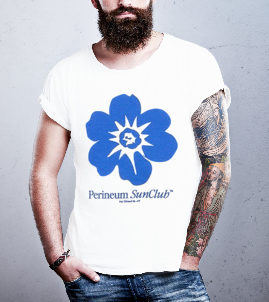 Chad And JT Perineum SunClub Bumflower Blue Blossom T-Shirt