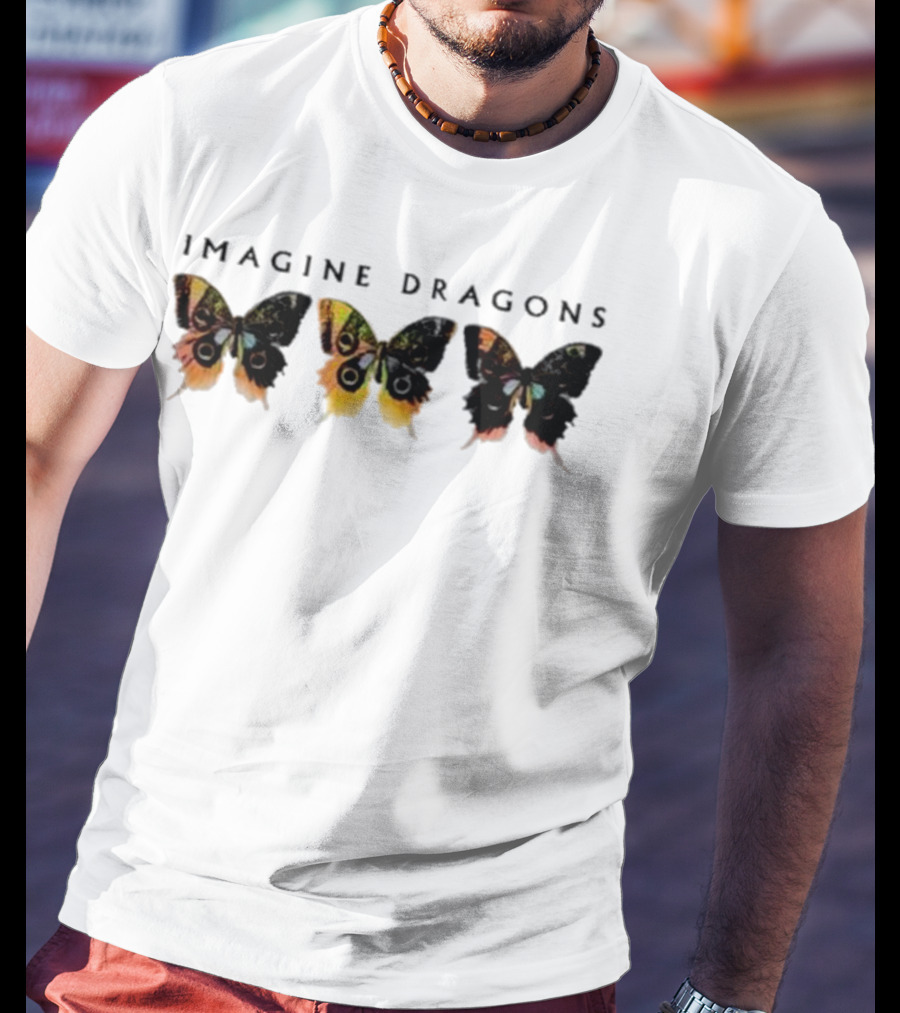 Imagine Dragons Butterfly Trio Pattern T-Shirt