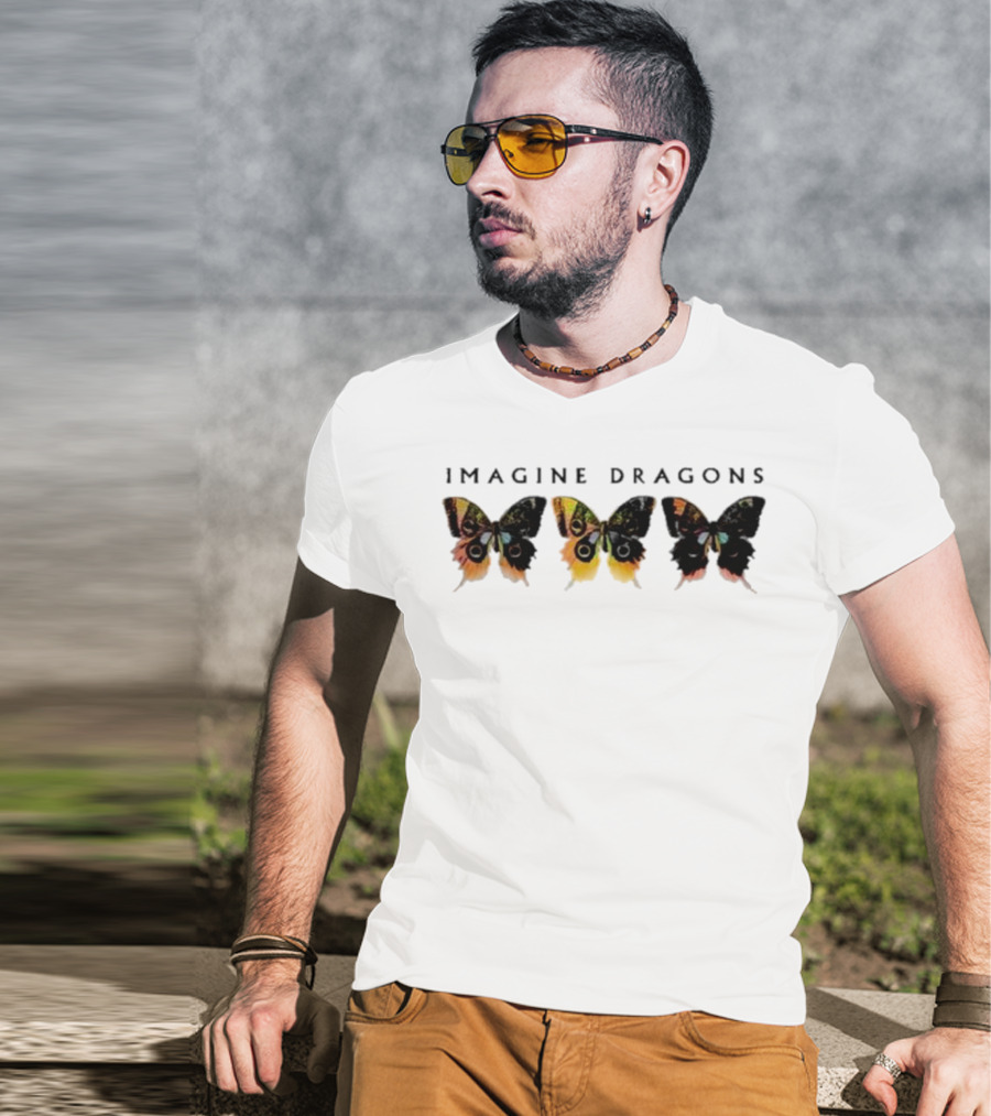 Imagine Dragons Butterfly Trio Pattern T-Shirt