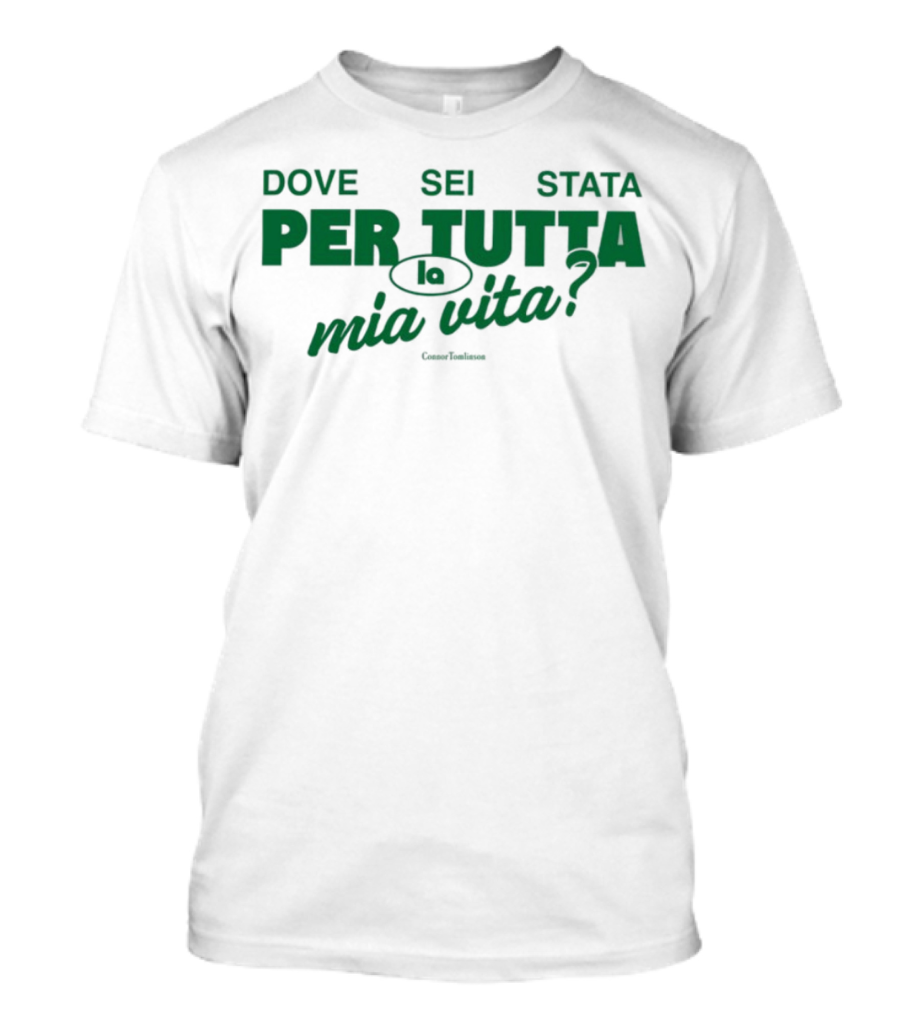 Dove Sei Stata Per Tutta La Mia Vita Italian Phrase T-Shirt