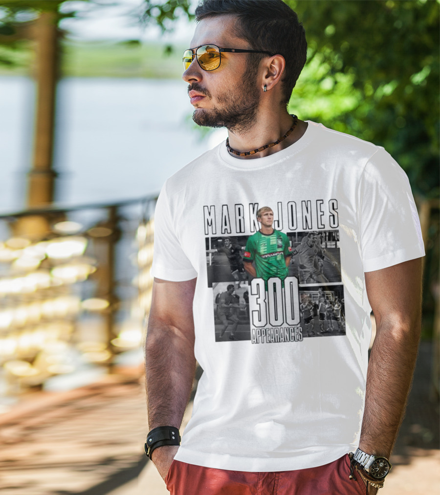 Mark Jones 300 Appearances Northwich FC Green Jersey Football Tribute T-Shirt