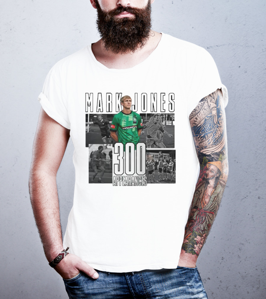 Mark Jones 300 Appearances Northwich FC Green Jersey Football Tribute T-Shirt