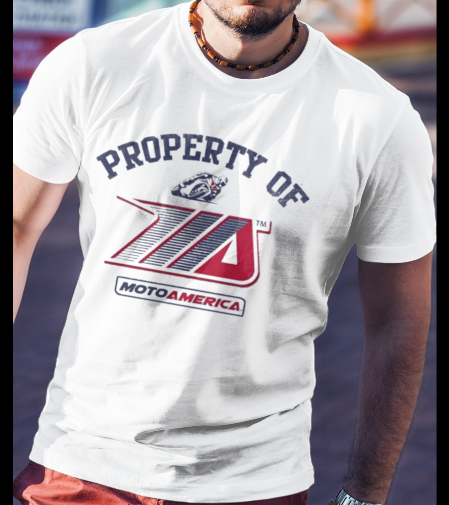Property Of MotoAmerica Racing With Official Logo T-Shirt