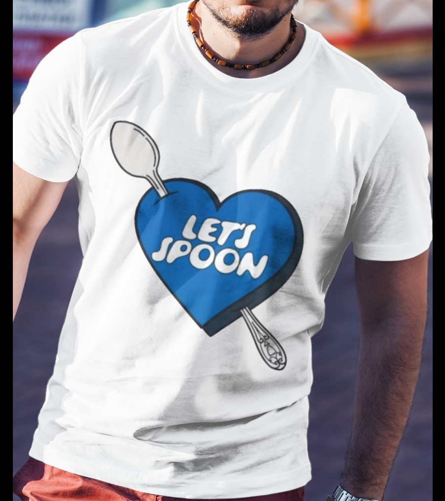 Staycool X Good Culture Let’s Spoon Heart Blue Design With Spoons T-Shirt