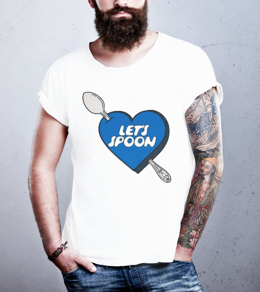 Staycool X Good Culture Let’s Spoon Heart Blue Design With Spoons T-Shirt