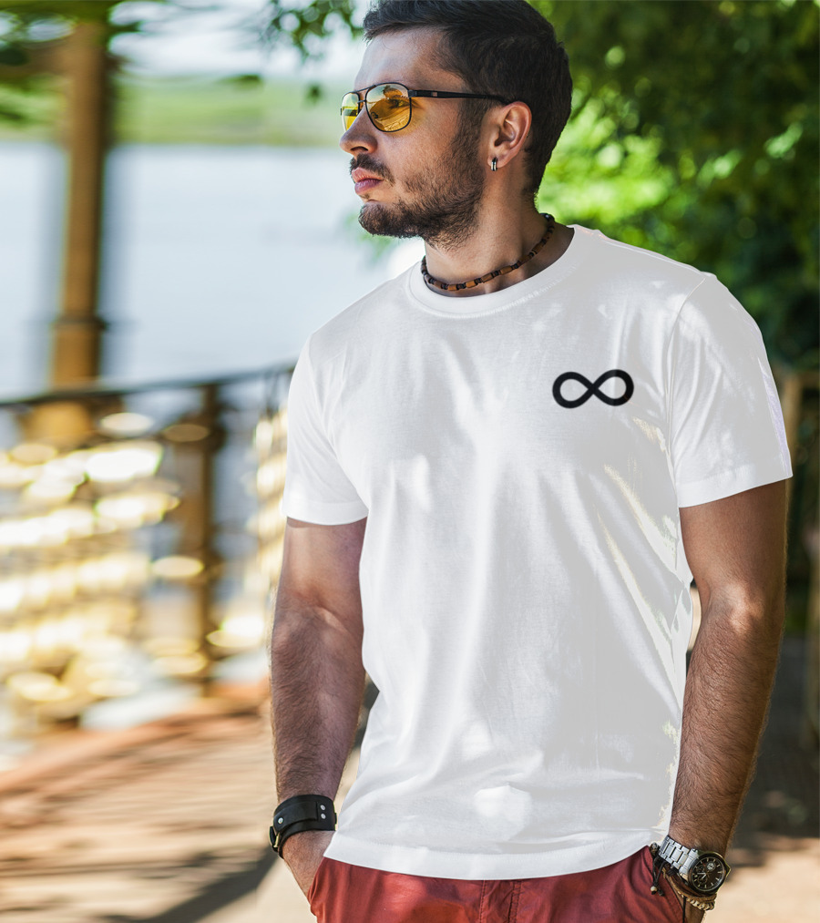 Ayofvr Infinity Symbol Chambray Style T-Shirt