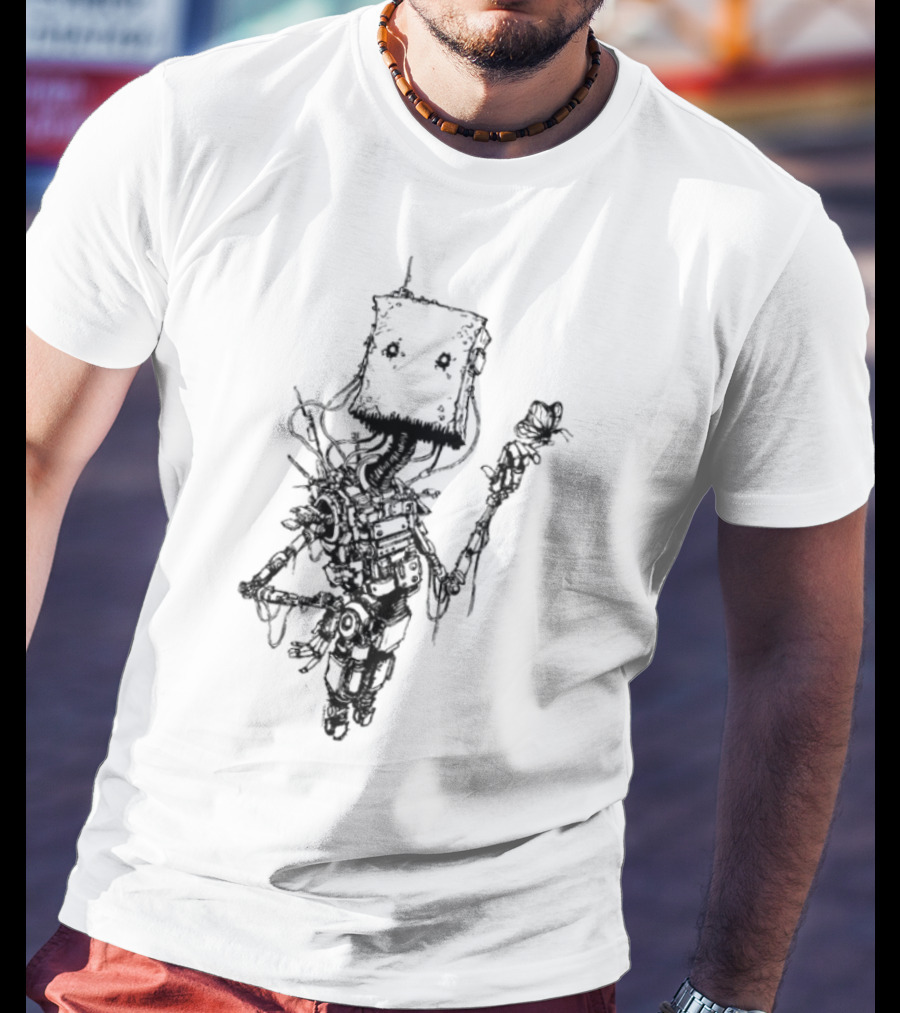 Butterfly Bot Robo Nature Fusion T-Shirt