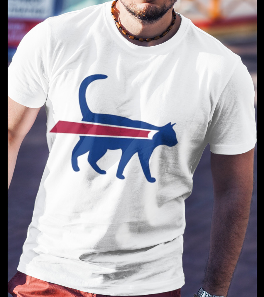 Cat Mafia X Buffalo Bills Baseball Collaboration T-Shirt