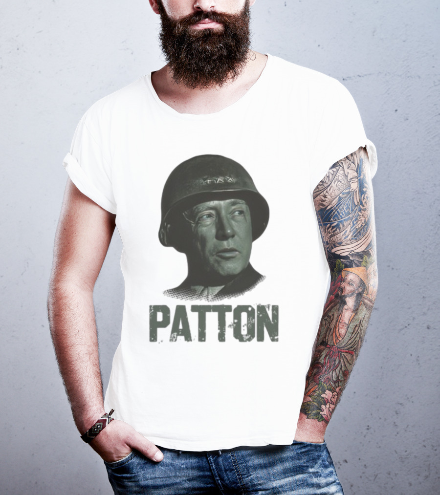 Fightbackpodcast General Patton Image With Patton Text T-Shirt