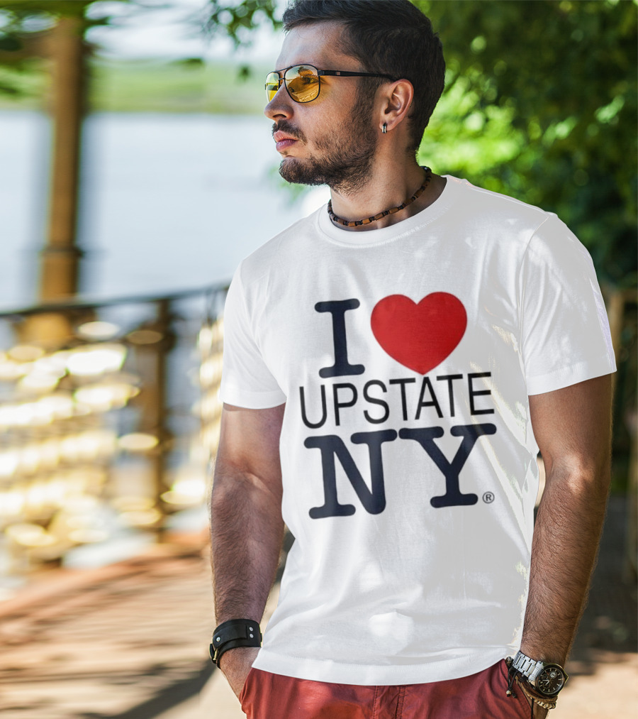I Love Upstate NY Heart Icon T-Shirt