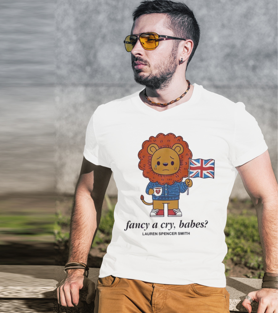 Lauren Spencer Smith Lion England Flag Fancy A Cry Babes T-Shirt