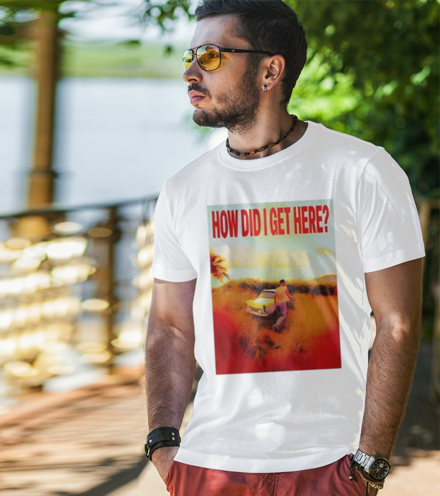 Louis Tomlinson How Did I Get Here Red Text Vintage Car Scene T-Shirt