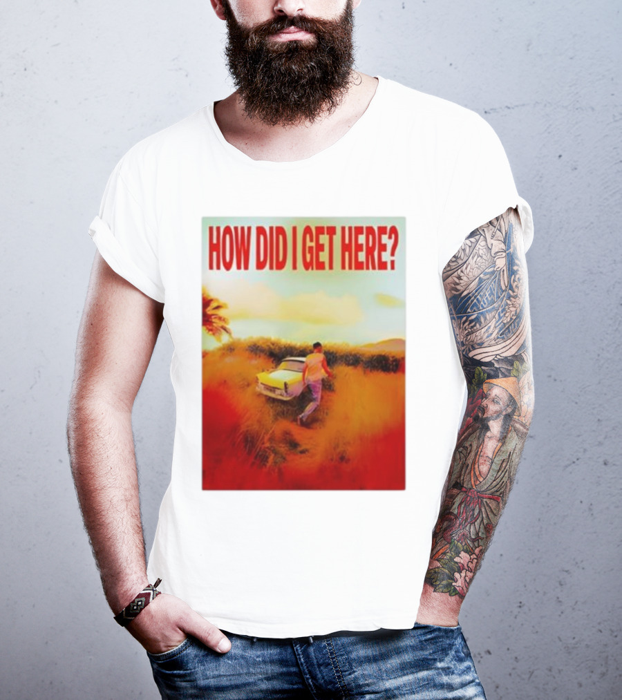 Louis Tomlinson How Did I Get Here Red Text Vintage Car Scene T-Shirt