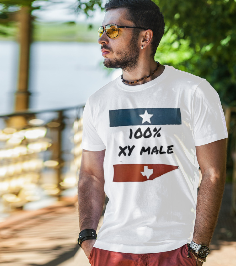 Texas Star 100 Percent XY Male Flag Design T-Shirt