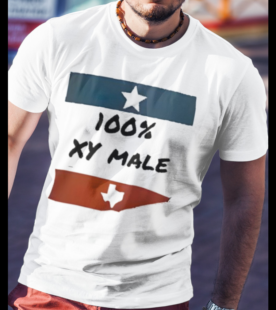 Texas Star 100 Percent XY Male Flag Design T-Shirt