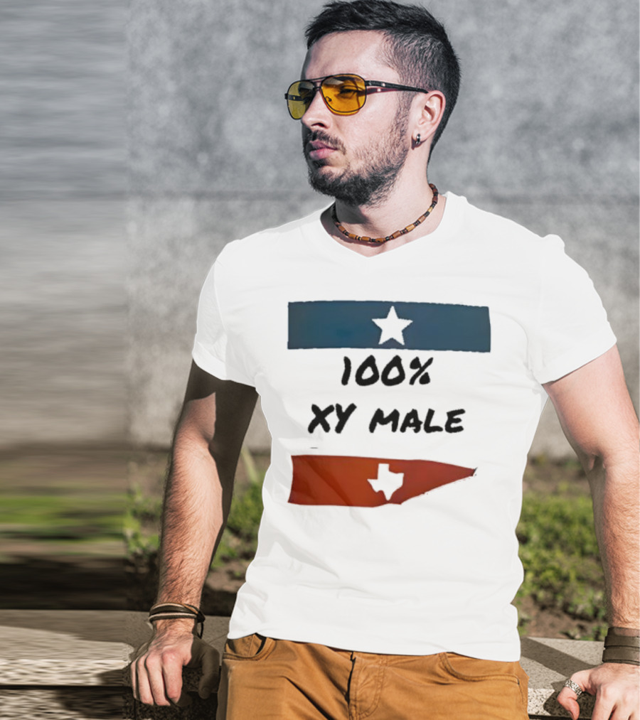 Texas Star 100 Percent XY Male Flag Design T-Shirt
