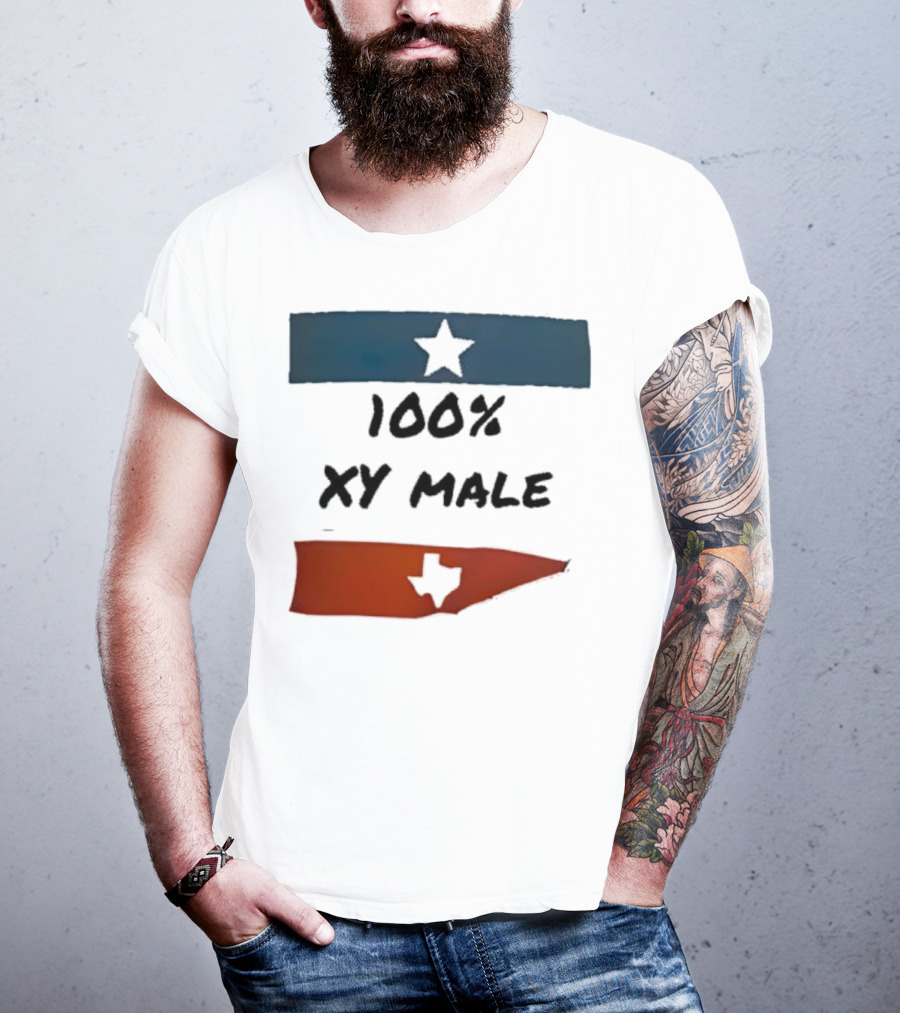 Texas Star 100 Percent XY Male Flag Design T-Shirt
